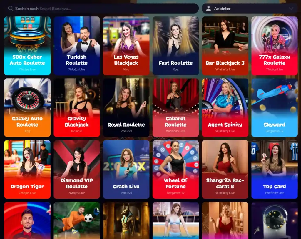 Aphrodite Casino Live Casino Spiele mit Roulette, Blackjack und Live Dealern