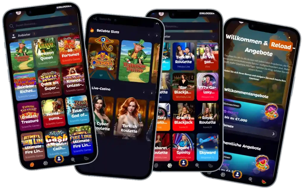 Aphrodite Casino mobile Version auf Smartphones mit Slots, Live Casino und Bonusangeboten